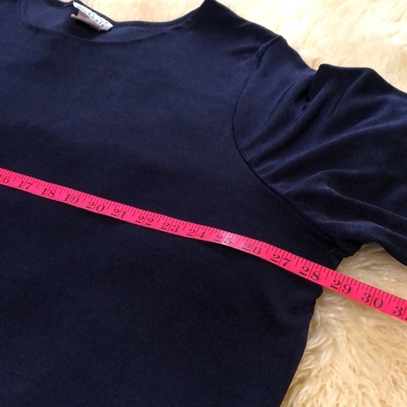 Dark blue poly spandex shirt sleeve top size 4x - Picture 7 of 10